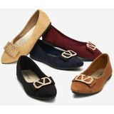 Resti Women's burgundy ballerinas with an ornament on the toe Cavo - Footwear | Shoptok.si