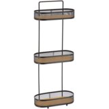 Tendance viseća polica za tuš trosturka, metal/bambus crna | shoptok.hr