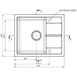 Sandonna sudopera alina siva carbon 590x500/203 mm | ePonuda.com