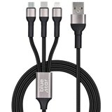  Pleten kabel Blue Star 3-v-1 z mikro USB, USB C in Lightning 3A priključki | Shoptok.si