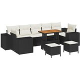  Sjedeća garnitura za vrt 10 kom. 9-Broj sjedala Crna i Krema 90 x 55 x 71 cm | shoptok.hr