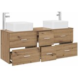  Set ormarića za kupaonicu 3 kom. Hrast artisan Smeđa 49,5 x 41 x 63 cm | shoptok.hr