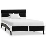  Okvir za krevet od umjetne kože s LED svjetlom crni 90 x 200 cm | shoptok.hr