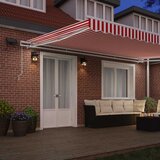  Skrovita tenda Crvena i bijela 500 × 350 cm Tkanina i čelik | Eponuda.com