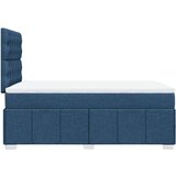 vidaXL Box spring postelja z vzmetnico moder 120x200 cm blago, (21304598) | Shoptok.si