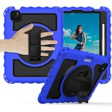 NIKCORP Ovitek za iPad Pro 11 s stojalom, ročajem in naramnim pasom, trislojna zaščita proti udarcem, moder (iPad Pro 11-inch), (5000139095) | Shoptok.si