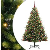  Umjetno savitljivo božićno drvce s 300 LED dioda Zelena 180 cm | shoptok.hr