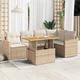 vidaXL 5-dijelni set vrtnih sofa s jastucima poliratan i bagrem bež | shoptok.hr