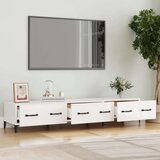 TV omarica visok sijaj bela 150x34,5x30 cm inženirski les, (20732890) | Shoptok.si
