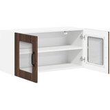  Zidni stakleni ormarić LUCCA Smeđi hrast 80 x 31 x 40 cm | Eponuda.com