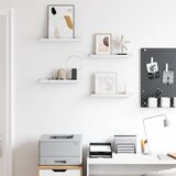  Polica na zidu s policom 4 pcs Bijeli mramor 40 x 9 x 3 cm | shoptok.hr