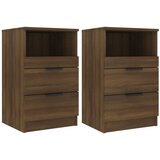 Maison Chic Dvo delni komplet Nočne omarice - Nočne mize rjavi hrast konstruiran les, (21687981) | Shoptok.si