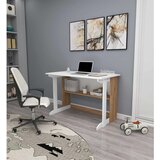 Hanah home radni sto Pillar, 100 cm, atlantski bor / beli | Eponuda.com