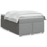 vidaXL Box spring postelja z vzmetnico svetlo siva 120x200 cm blago Cene