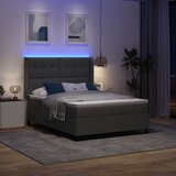 LED Box Spring Krevet Tamno siva 140 x 200 cm tkanina | shoptok.hr