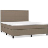  Box spring postelja z vzmetnico taupe 180x200 cm blago, (20792174) | Shoptok.si