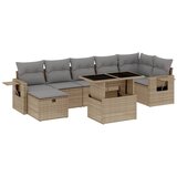 8-dijelni set vrtnih sofa od poliratana s jastucima bež | shoptok.hr