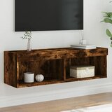 TV ormarić s LED svjetlima boja dimljenog hrasta 100x30x30 cm | Eponuda.ba