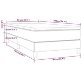  S oprugama i madracem sivi 90 x 200 cm od umjetne kože | shoptok.hr