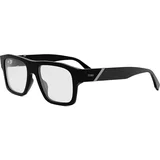 Diagonal Black Square Eyeglasses ONE SIZE (53) Črna/Kristalna