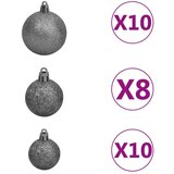 In umjetno božićno drvce s led svjetlima i kuglicama bijelo 240 cm | shoptok.hr
