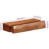  Stenske police 2 kosa 40x17x8 cm masivni les akacija | Shoptok.si