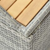 Poli Vrtna klop s prostorom za shranjevanje 120 cm poli ratan siva | Shoptok.si
