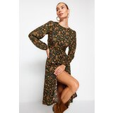 Trendyol Multicolored Patterned Dress with slits cene