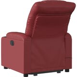  Masažni naslonjač na podizanje od umjetne kože crvena boja vina | shoptok.hr