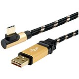 Roline USB kabel USB 2.0 USB-A vtič\, USB-C® vtič 1.80 m črna\, zlata zaščiten 11.02.9061, (20417411) | Shoptok.si