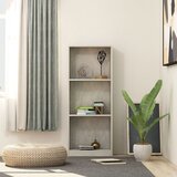 vidaXL Ormarić za knjige s 3 razine boja betona 40x24x108 cm iverica Cijene