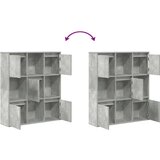 vidaXL Knjižna omara betonsko siva 89x24x101,5 cm inženirski les | Shoptok.si