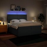  Krevet s oprugama i madracem plavi 200 x 200 cm od tkanine | shoptok.hr