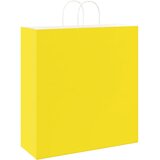  Papirnate vrećice 250 kom s ručkama žute 45x17x48 cm | shoptok.hr