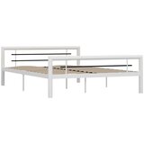 vidaXL Okvir za krevet bijelo-crni metalni 120 x 200 cm | shoptok.hr
