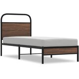 Maison Chic Posteljni okvir - Enojna postelja - Postelja za odrasle brez vzmetnice 75x190 cm rjav hrast inž. les-J11017, (21774511) | Shoptok.si