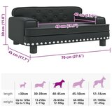 vidaXL Krevet za pse crni 70 x 45 x 30 cm od umjetne kože | shoptok.hr
