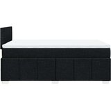 vidaXL Box spring postelja z vzmetnico črna 120x190 cm blago | Shoptok.si