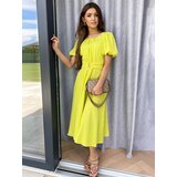 Edoti Women's midi dress with sleeves and round neckline elegant ELIA DL Cene