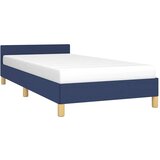  Okvir kreveta s uzglavljem bez madraca plavi 90x200 cm tkanine | shoptok.hr