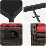  Vrtni set za objed 3 pcs Smeđa poliratan | shoptok.hr