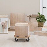 vidaXL Voziček s platformo 2 kosa okrogel inženirski les | Shoptok.si