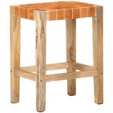 Furnova Barski stolčki 2 kosa rjavo pravo usnje 60 cm, (21949523) | Shoptok.si
