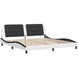  Okvir kreveta s LED-om bez madraca Zadar bijelo-crni 200 x 200 cm | shoptok.hr