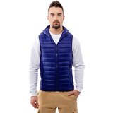 Glano Men's Quilted Vest with Hood - navy Cene