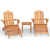  3-dijelna vrtna garnitura Adirondack masivno bagremovo drvo | shoptok.hr