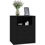  Nočna omarica črna 50x36x60 cm inženirski les, (20602441) | Shoptok.si
