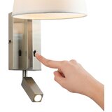  Brilagi - LED zidna lampa RAYA 1xE14/40W/230V + LED/3W bela/mat hrom | Eponuda.com