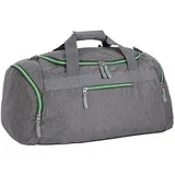 siva sportska torba sa neon zelenim patentnim zatvaračem 55x31x41cm