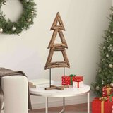 vidaXL Božično drevo z stojalom Rjava 90 cm Trdna tikovina | Shoptok.si